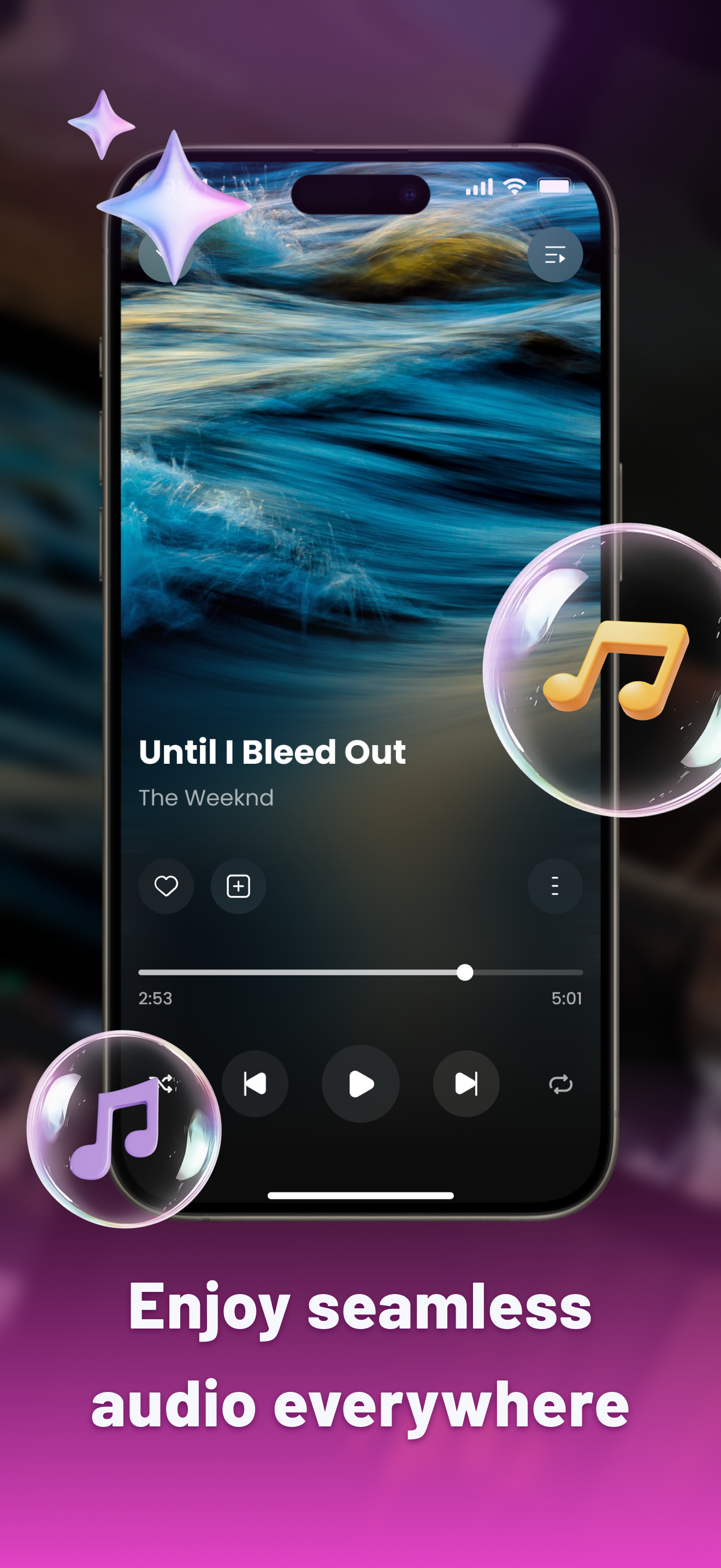 Nix Music player screen